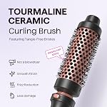 Wavytalk 5 in 1 Curling Wand Set, Curling Iron Set with Thermal Brush and 4 Interchangeable Anti-Frizz Ceramic Barrels (0.5”-1.25”), Dual Voltage Hair Curler with Less Heat Damage, Instant Heat Up, Rose Gold