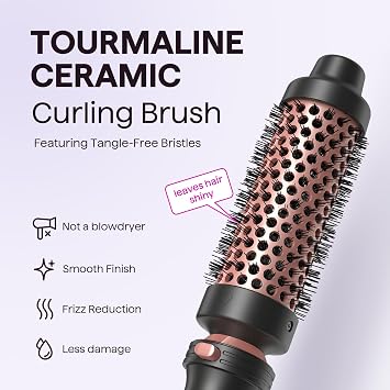 Wavytalk 5 in 1 Curling Wand Set, Multi Curl, Curling Wand Set with Thermal Brush and 4 Interchangeable Ceramic Curling Wand(0.5-1.25), Instant Heat Up Wand Curling Iron
