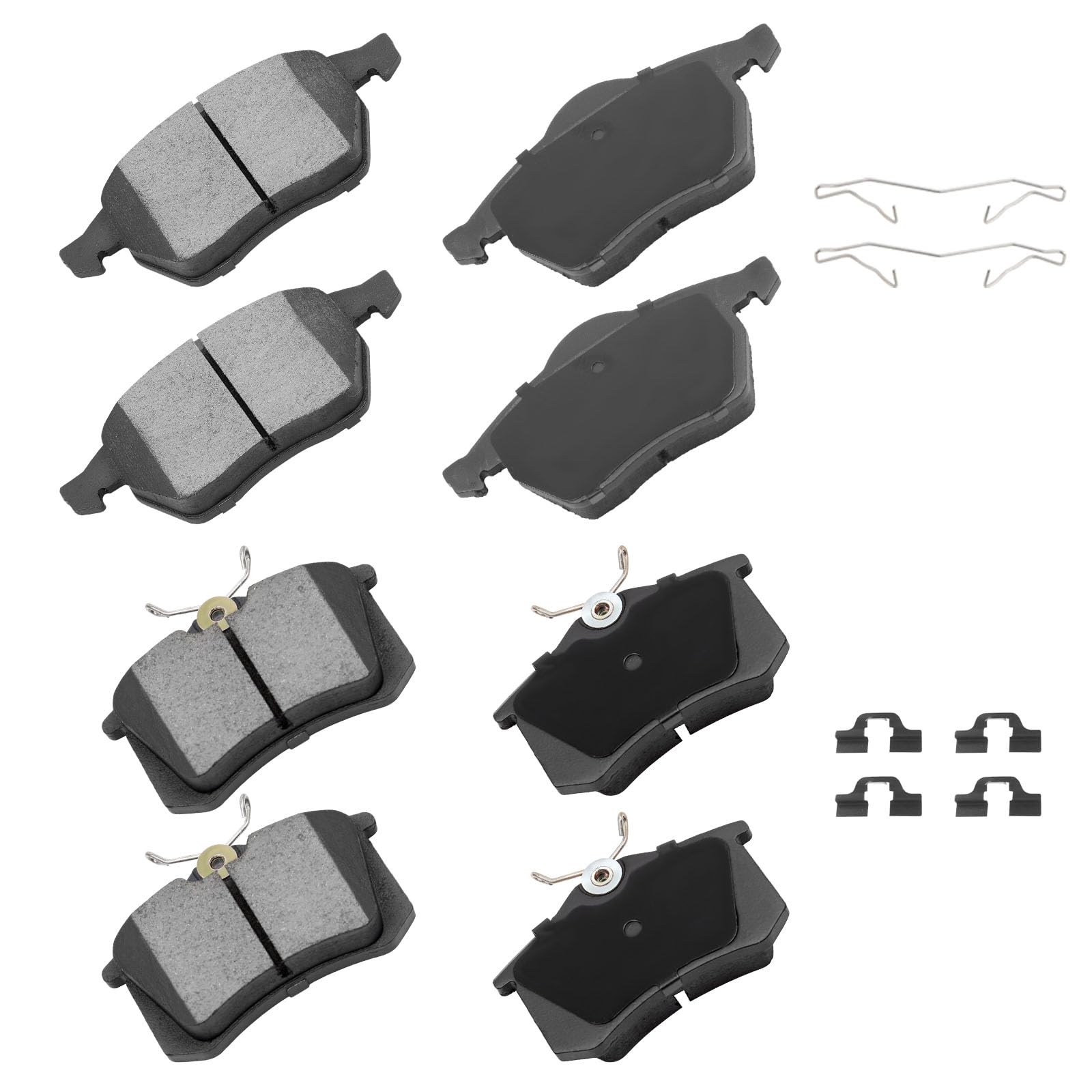 cciyu Ceramic Front Rear Brake Pad Set Fit For 1999-2008 For Audi A4,2002-2006 For Audi A4 Quattro,1998-2004 For Audi A6,1998-2004 For Audi A6 Quattro,1999-2005 For Volkswagen For Passat