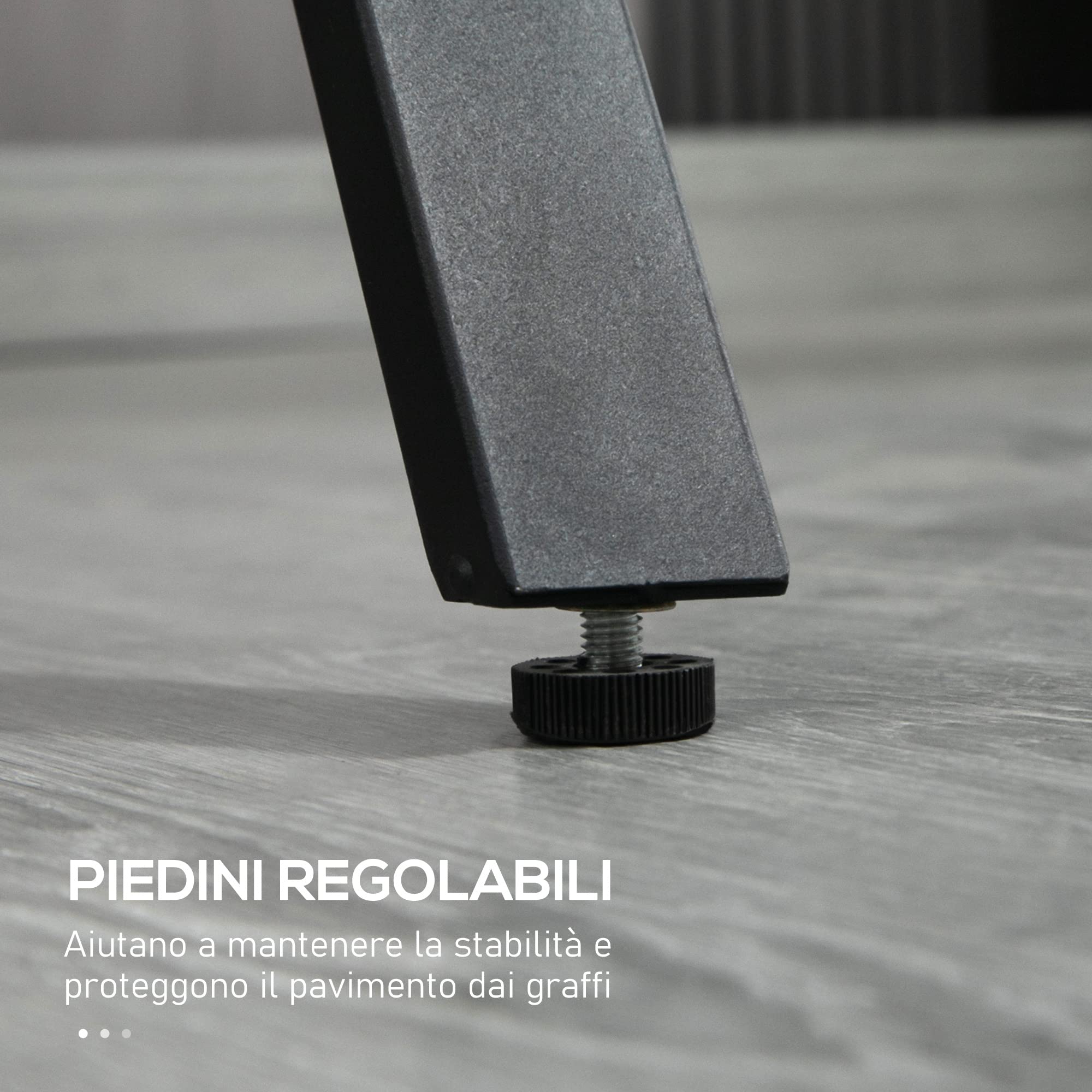HOMCOM Mostrador de Bar Moderno de Estilo Industrial, Mesa Alta de Cocina Efecto Mármol en Madera y Acero, 120 x 60 x 102 cm, Negro