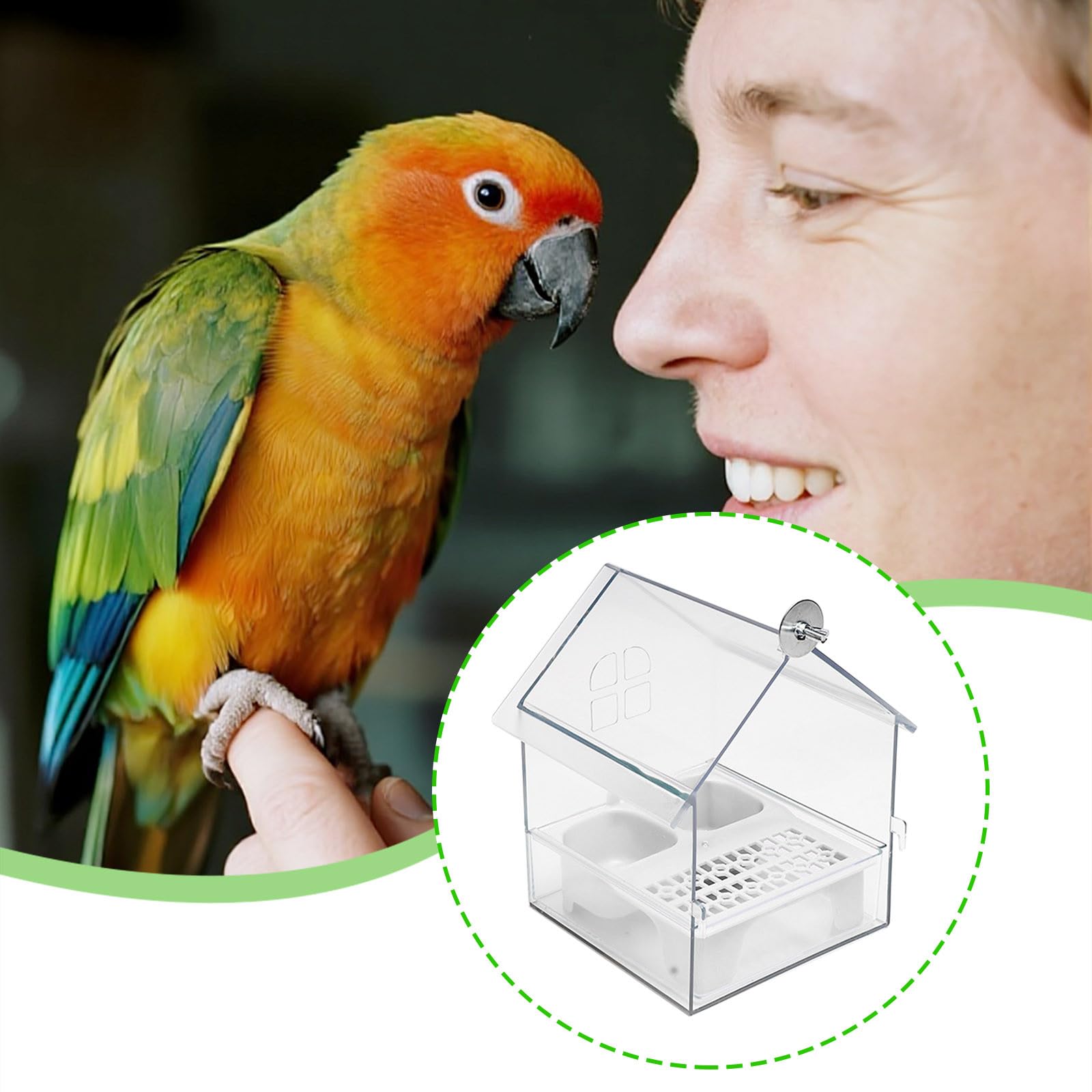 Generisch Eichhörnchensicheres Vogelfutterhaus, Transparente Vogelbadewanne