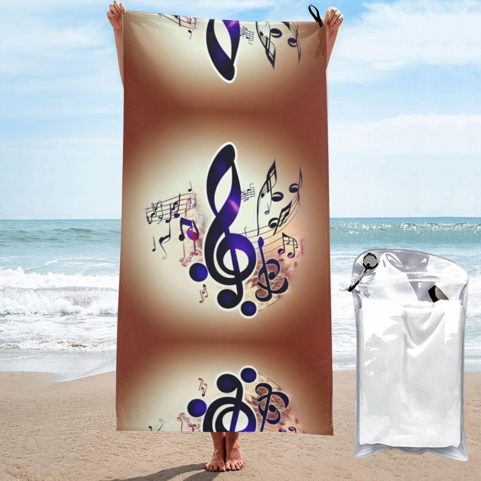 Serviette de plage surdimensionnée violette pour bain et piscine