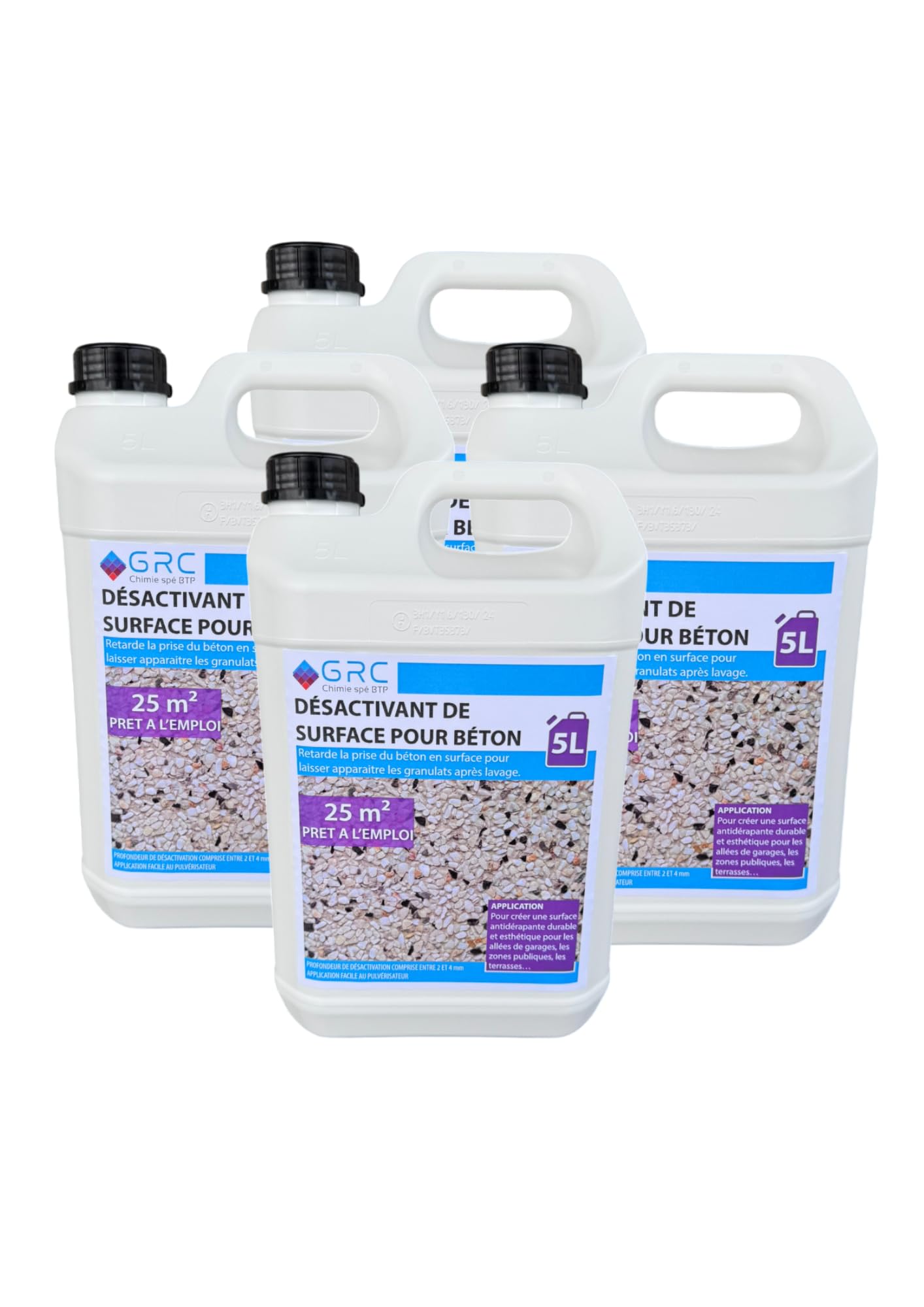 GRC - Desactivador de superficie - Hormigón desactivado 2 a 4 mm, 20 L