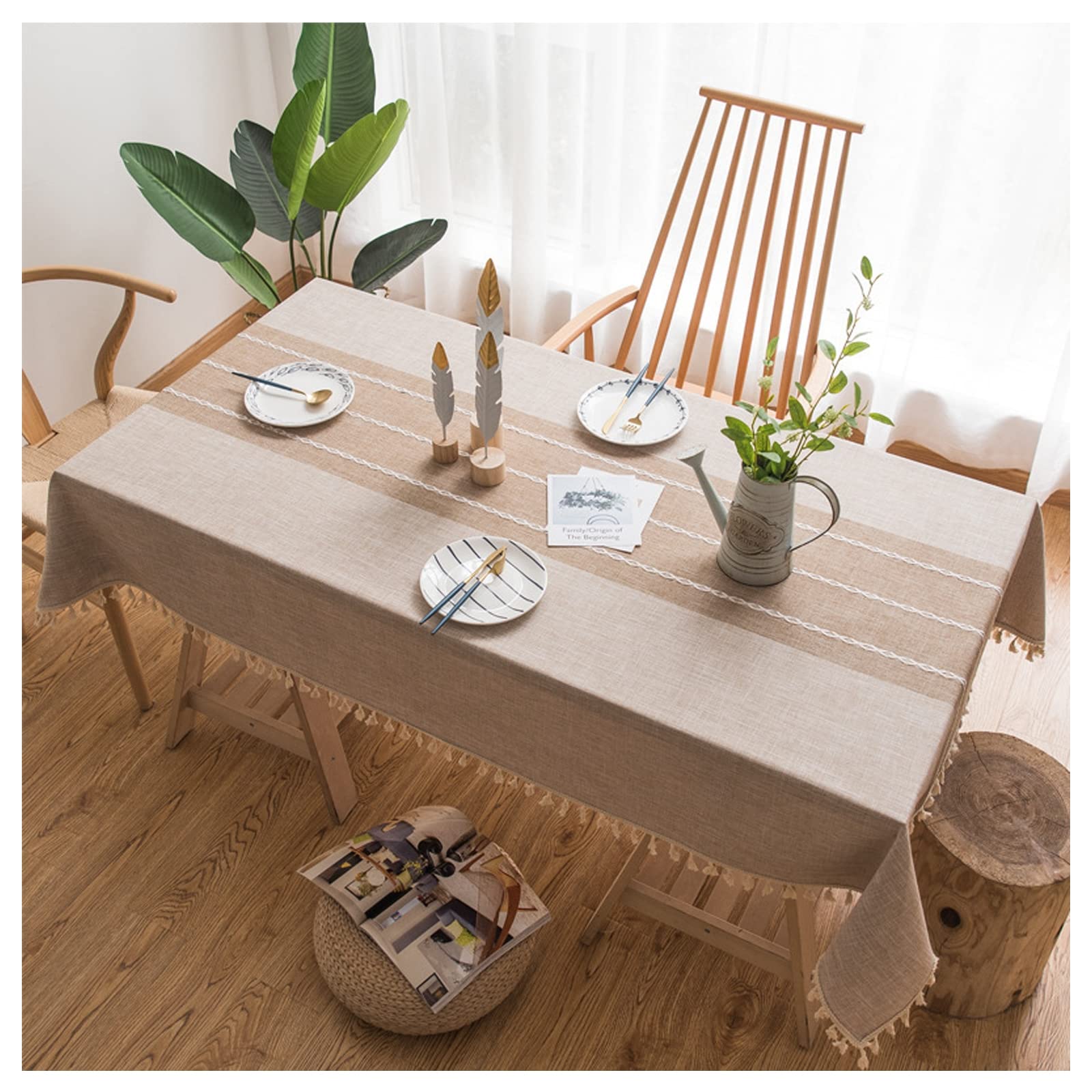 Nappe de table de style nordique pour fêtes de vacances et mariages