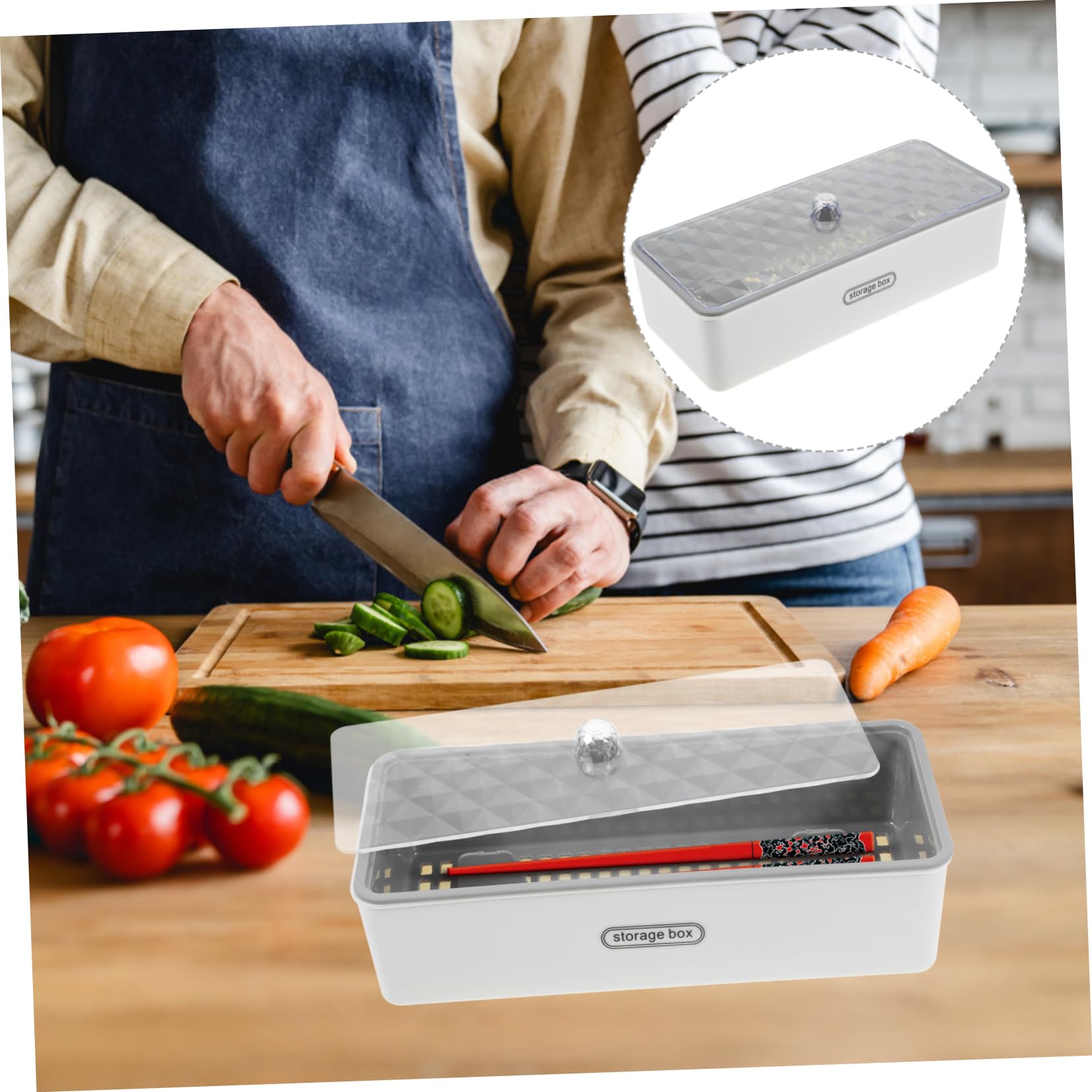 IMIKEYA Porte-Couverts Bois & Céramique | Égouttoir Ustensiles Cuisine, Panier Rangement Comptoir, Organisateur Vaisselle Moderne
