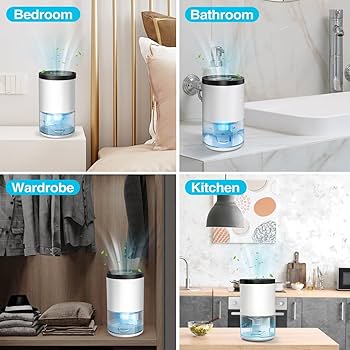 2.2l Large Dehumidifier Portable Quiet Home Air Dryer For Mould Moisture Damp | UK