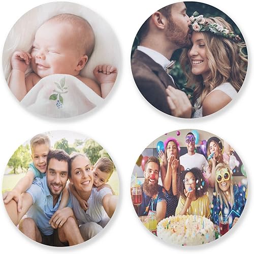 Miniatura 7 de visesunny Posavasos de piedra que absorbe la humedad con base de corcho para protección de mesa y evita daños en los muebles, 4 piezas