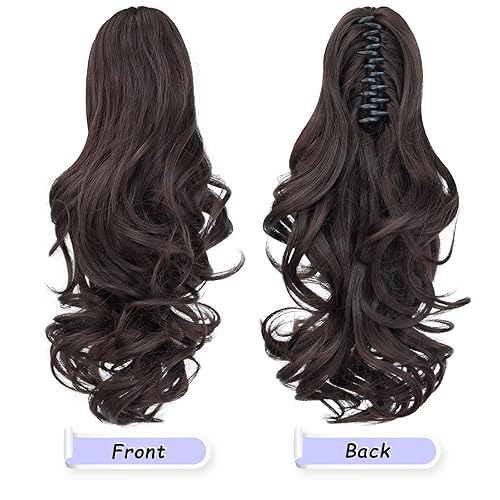 Miniatura 4 de Extensión de cola de caballo negra, extensiones de cabello sintético de 14 pulgadas, cola de caballo, extensiones de cabello corto y rizado, de