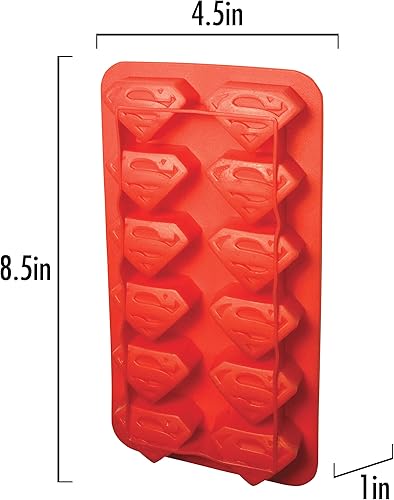 Miniatura 4 de ICUP Superman - Bandeja para cubitos de hielo, 8.5 x 4.5 x .9, color rojo