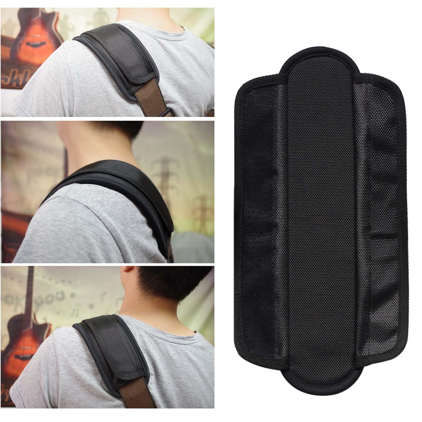 Imbottitura per Tracolla Borsa, Imbottitura per Tracolla Chitarra Nera, Rimovibile, Antiscivolo, 31,5 x 8 cm Cuscino per Tracolla per Auto, Zaino, Chitarre, Borse da Viaggio