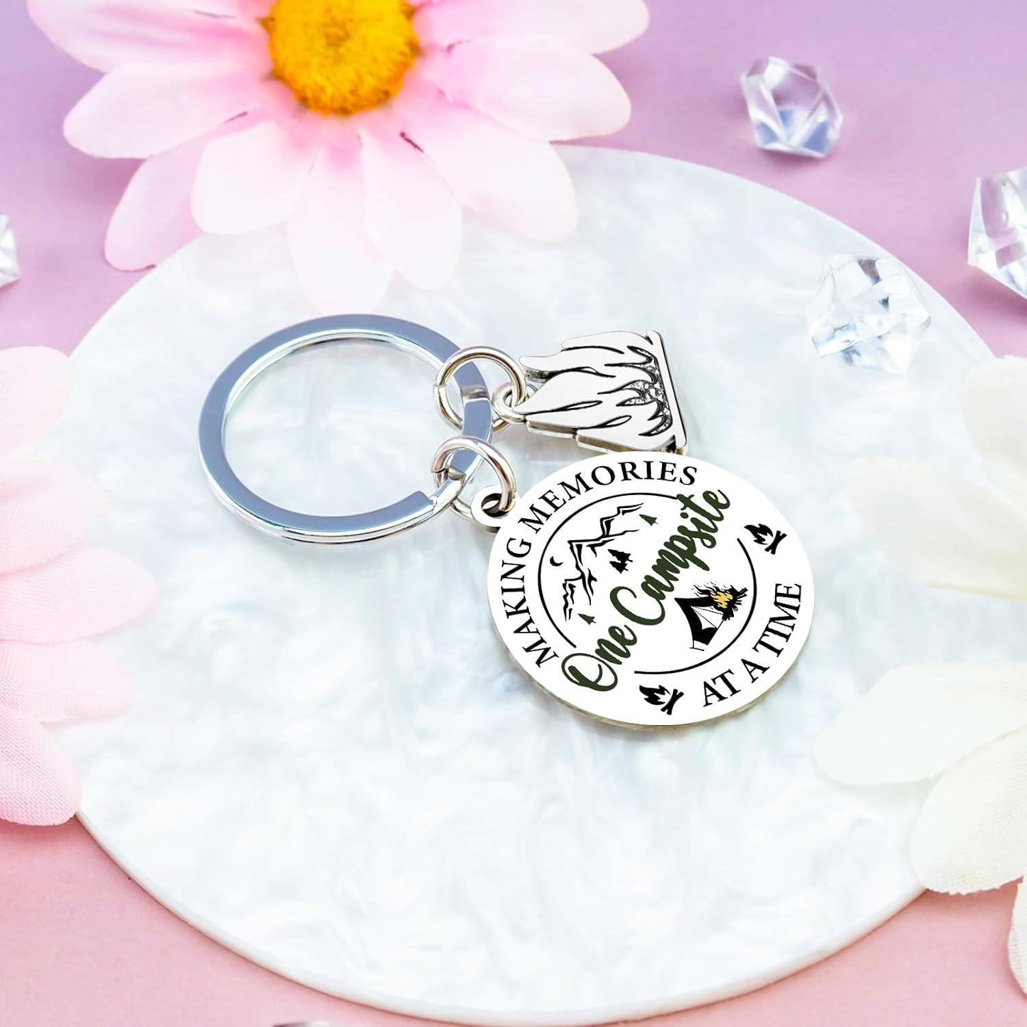 Camping Gifts for Women Camper Keychain Gifts for Campers Cute Camping Accessories Decor for Camper RV Decor Happy Campers Decors Campsite Decorations