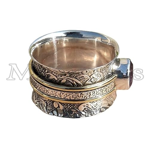 Miniatura 4 de Natural Amethyst Spinner Ring, 925 Silver Ring, Spinner Ring, Meditation Ring, Fidget Ring, Yoga Ring, Spin Band, Spinner Ring For Women,