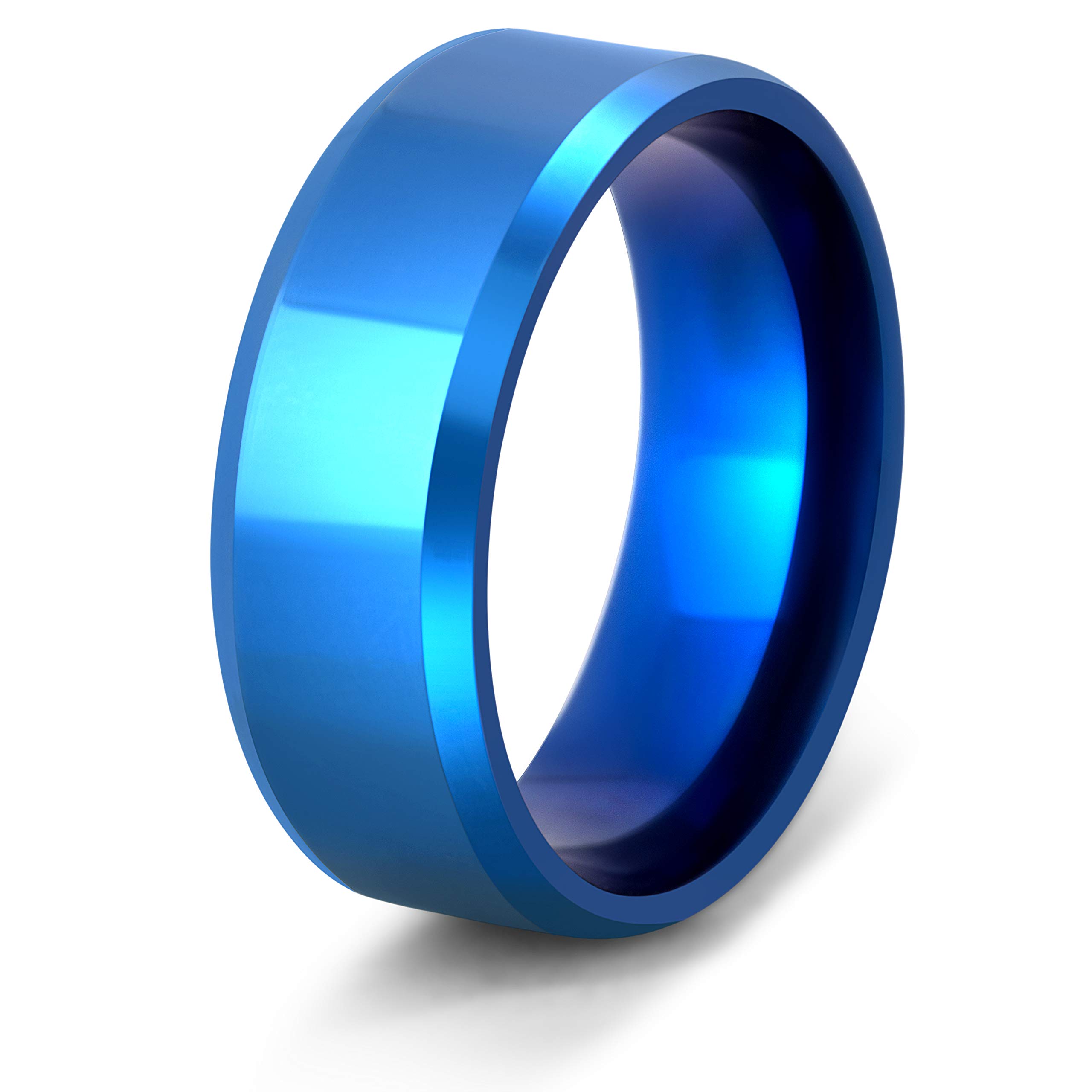 Akitsune Gembu Anillo | Hombreas Hombre Acero Inoxidable Anillo Hombre Designer Azul Negro