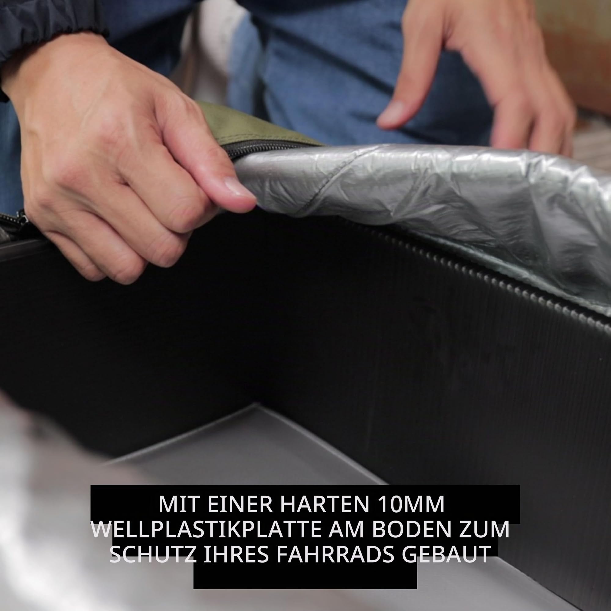Vincita Weiche Transporttasche mit 4 Rädern, faltbare Fahrradtasche – Fahrraddruck plus Kleidungsstück Reisetasche MTB Road Mountain Transport Outdoor – 50,8 cm lang