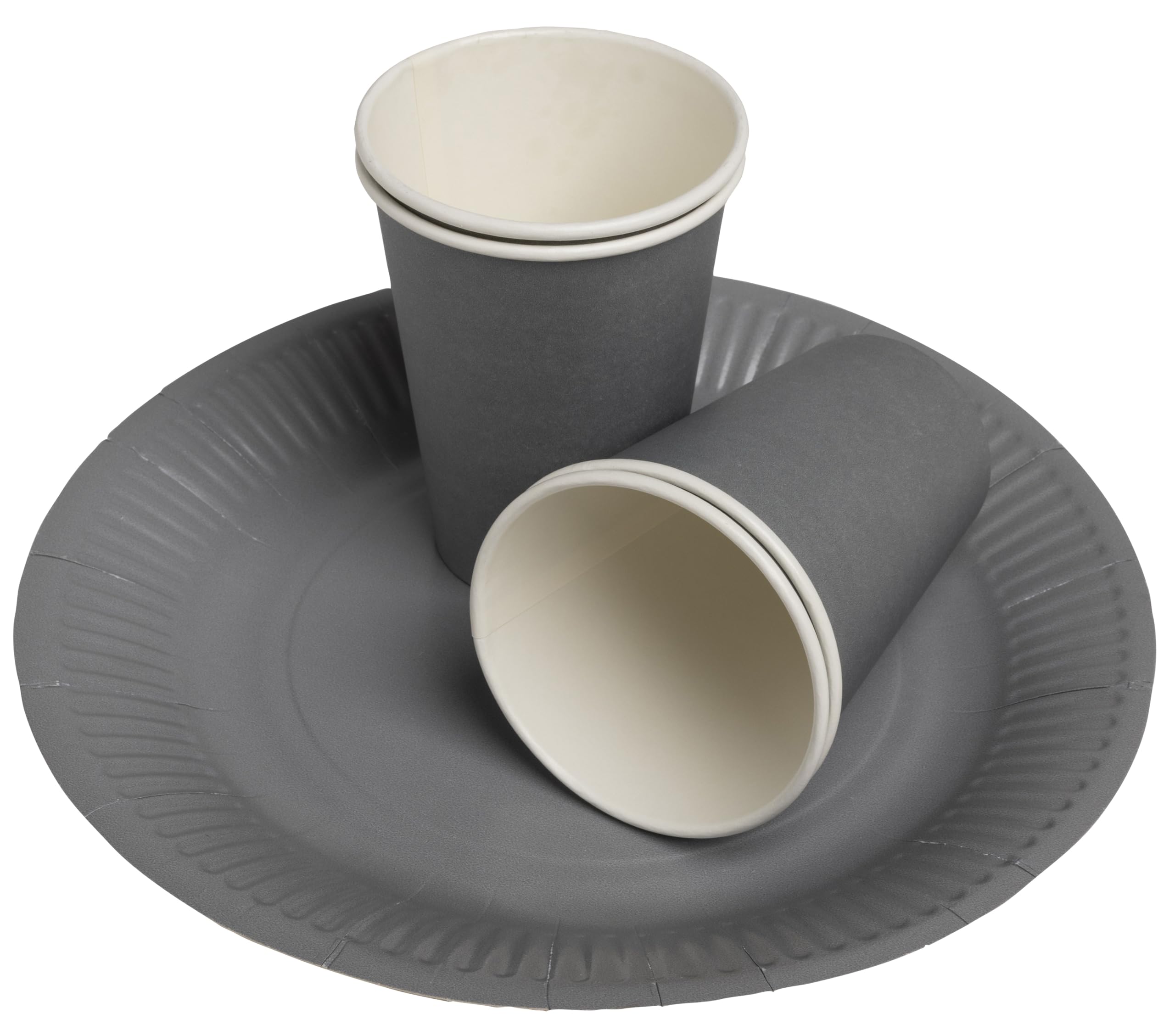 WHEN 21 Pro Tablecloth 79218i 20 Plates Diameter 23 cm Cardboard Grey, Pack de 20 sous film - Image 3