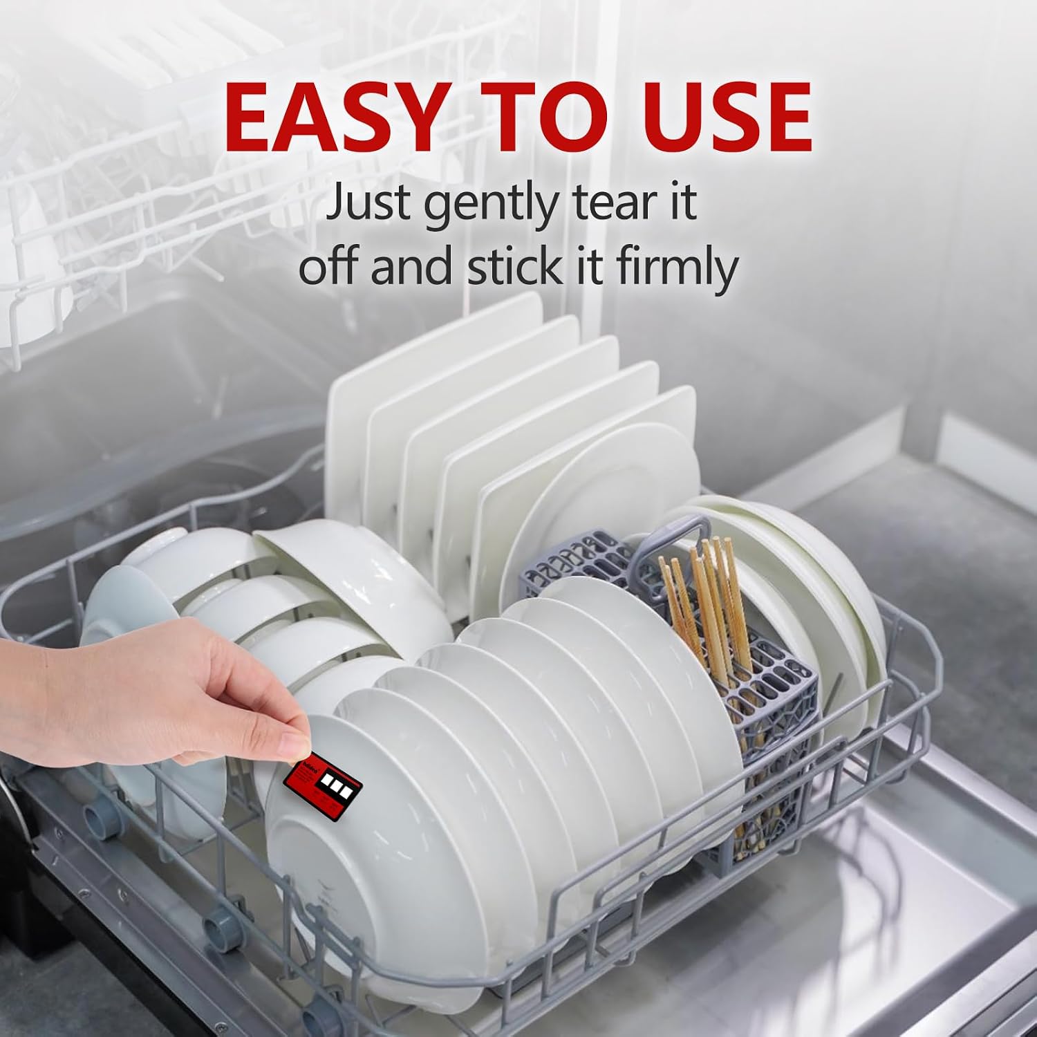 Dishwasher Temperature Labels, Briidea Temperature Label for Dishwashers, 3-Temp 160°F/71℃, 170°F/76.5℃, 180°F/82℃, Pack of 24 Labels, Easy to Use