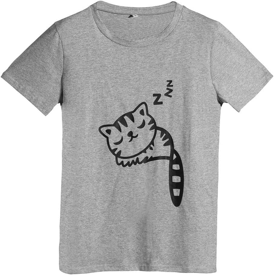 Cat Shirts for Teen Girls Women Funny Novelty Graphic Tee Shirts Tops