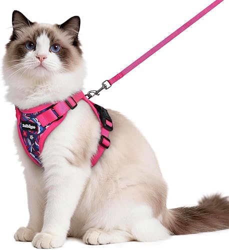 Miniatura 59 de rabbitgoo Cat Harness and Leash for Walking, Escape Proof Soft Adjustable Vest Harnesses for Cats, Easy Control Breathable Reflective Strips Jacket
