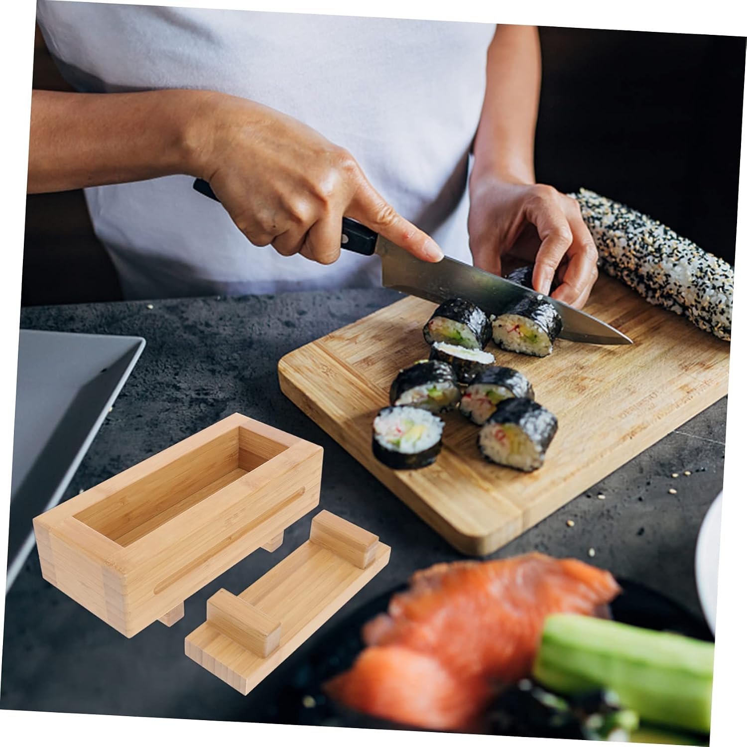 Japanese Pressed Sushi Mold Sushi Rice Roller Molds Bamboo Material for Diy Sushi