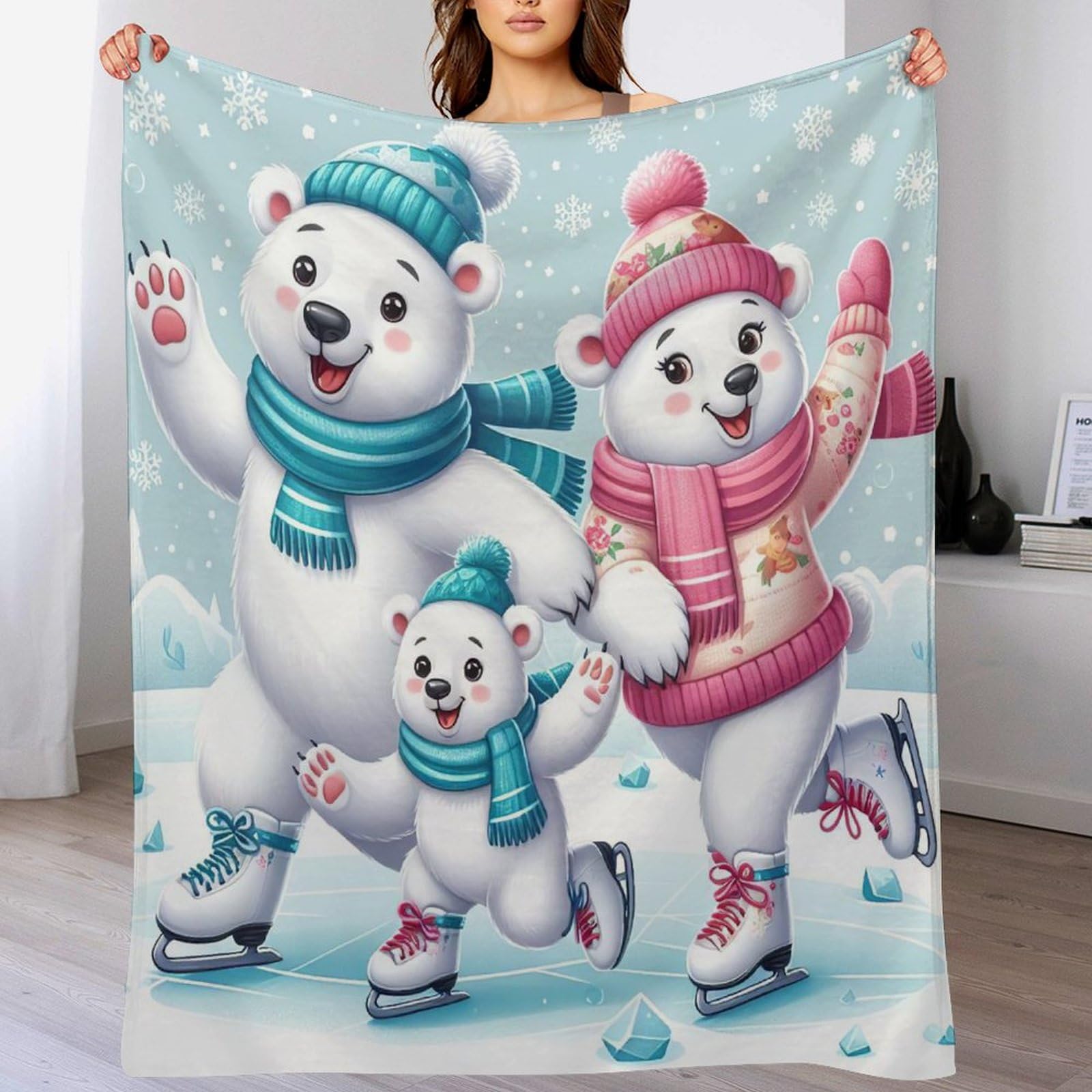 Couverture polaire ours : fini le froid sur le canapé avec ce plaid