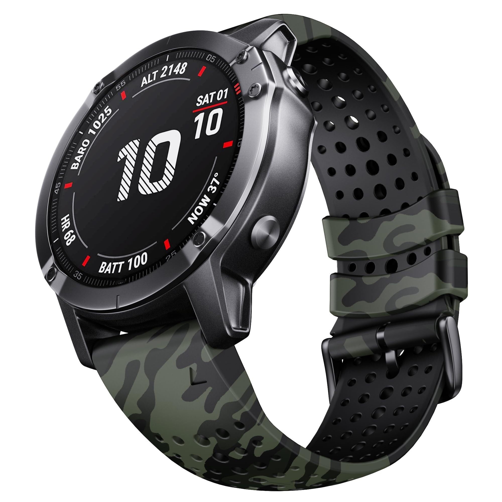 Bracelet Silicone 22mm de Qualité Supérieure pour Fenix 8 Sapphire
