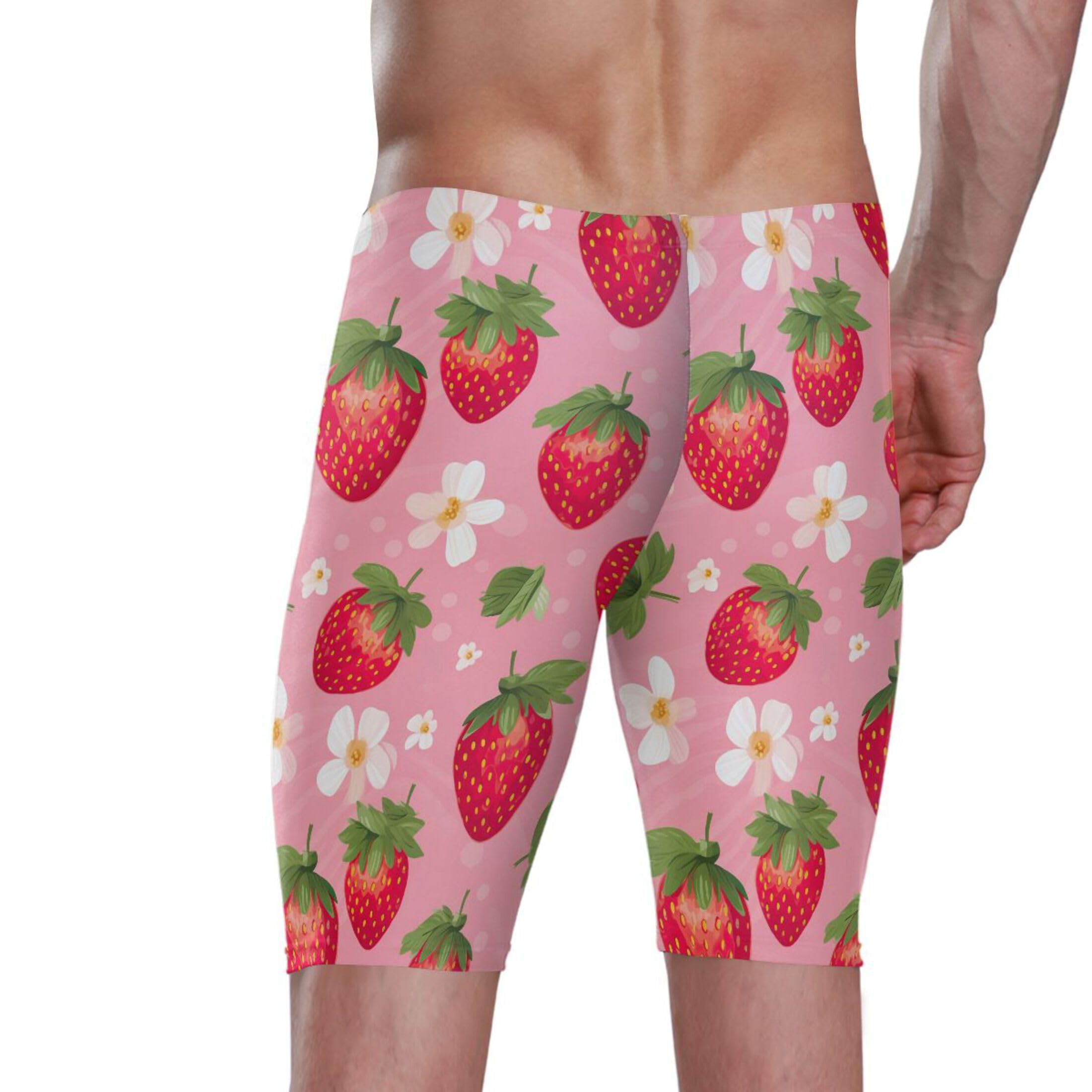 UMIRIKO Strawberry Fruit Men's Swim Jammers Swimsuit M B0401875
