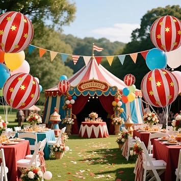 Carnival Red and Pink Foil Balloons 22Inch 6Pack