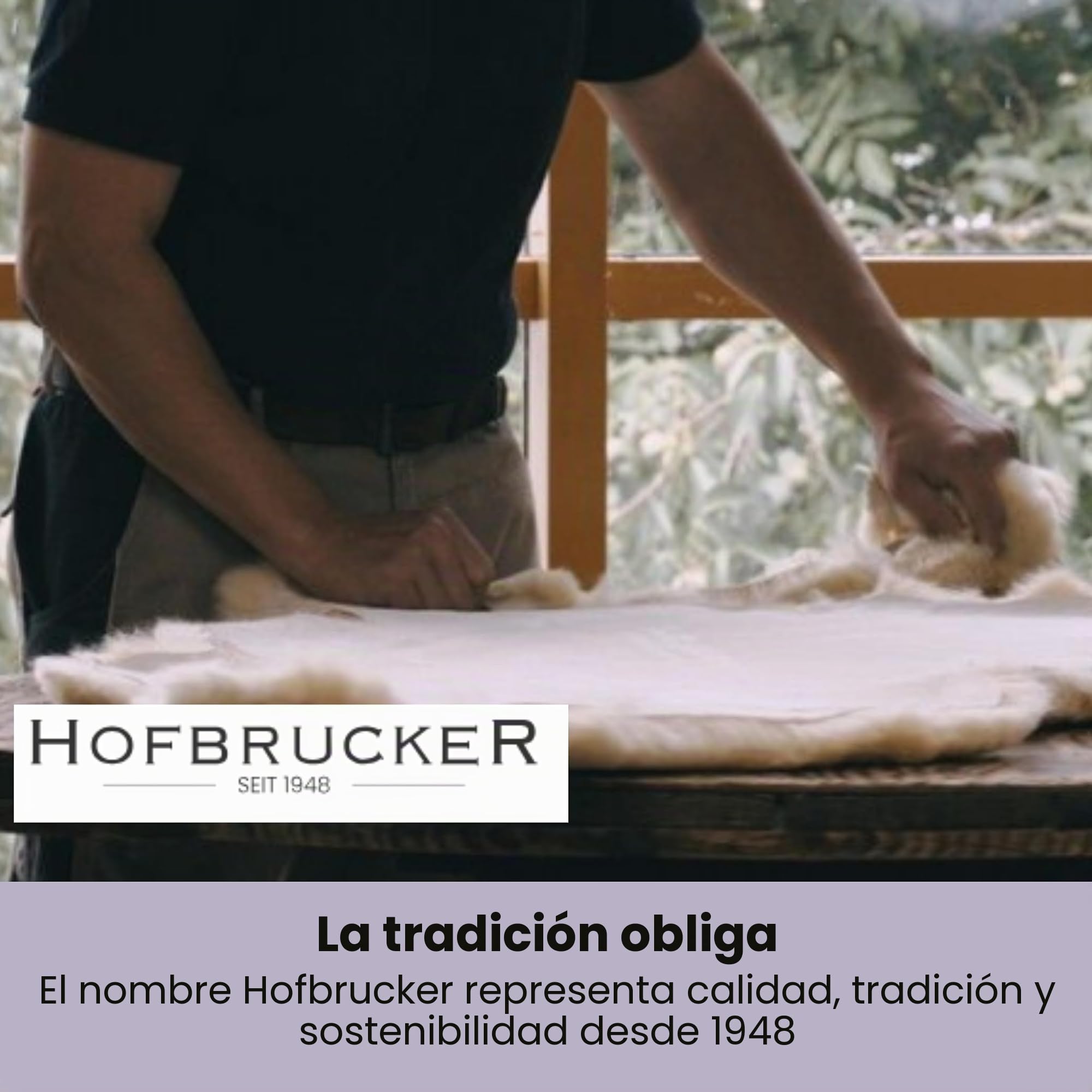 Hofbrucker® Alfombra de piel de oveja 100% suave de merino orgánico para bebé, auténtica piel de cordero de Baviera, curtido médico, libre de contaminantes, diferentes tamaños, ecológica, fabricada en
