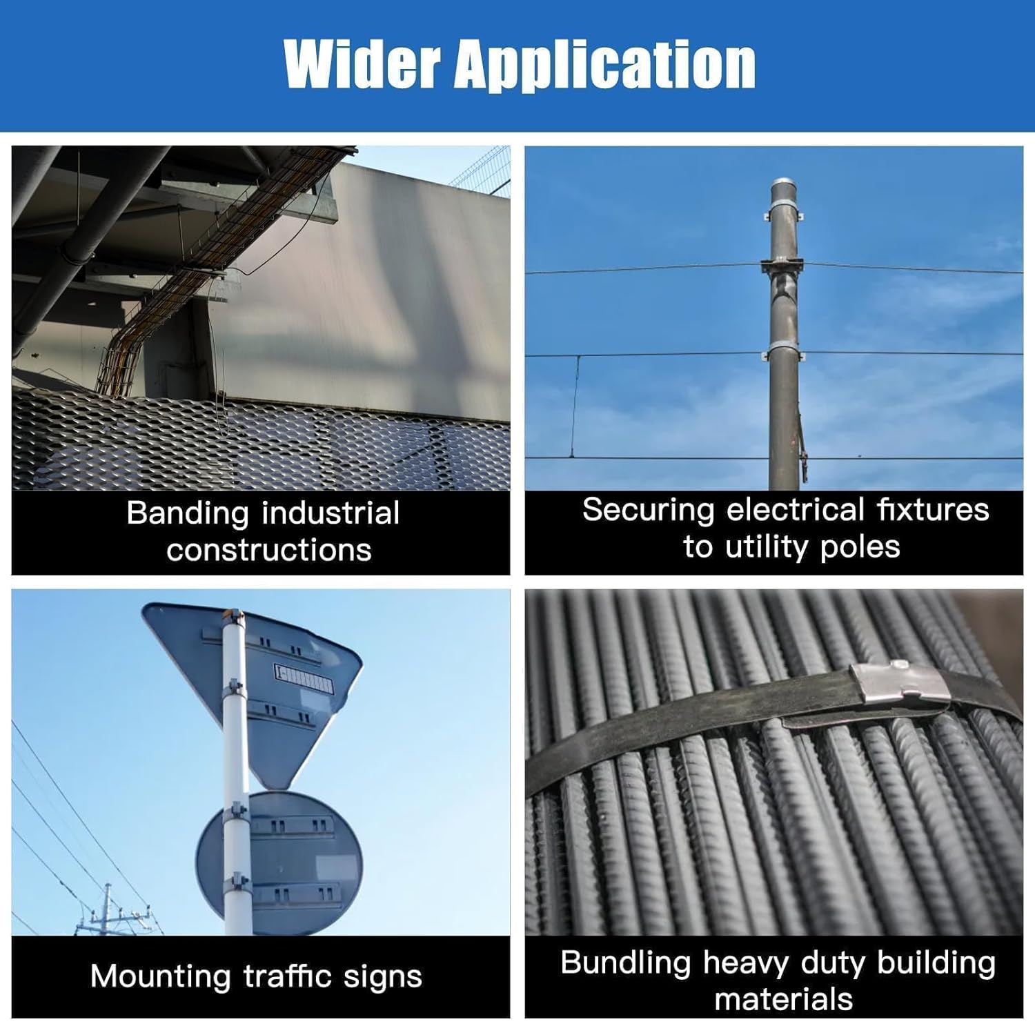 Banding Strapping Kit with Strapping Tensioner Tool, 100 ft Length 304 Stainless Steel Banding,100pcs Steel Buckles, Pair of Cut-Resistant Gloves, Complete Packaging Strapping Solution