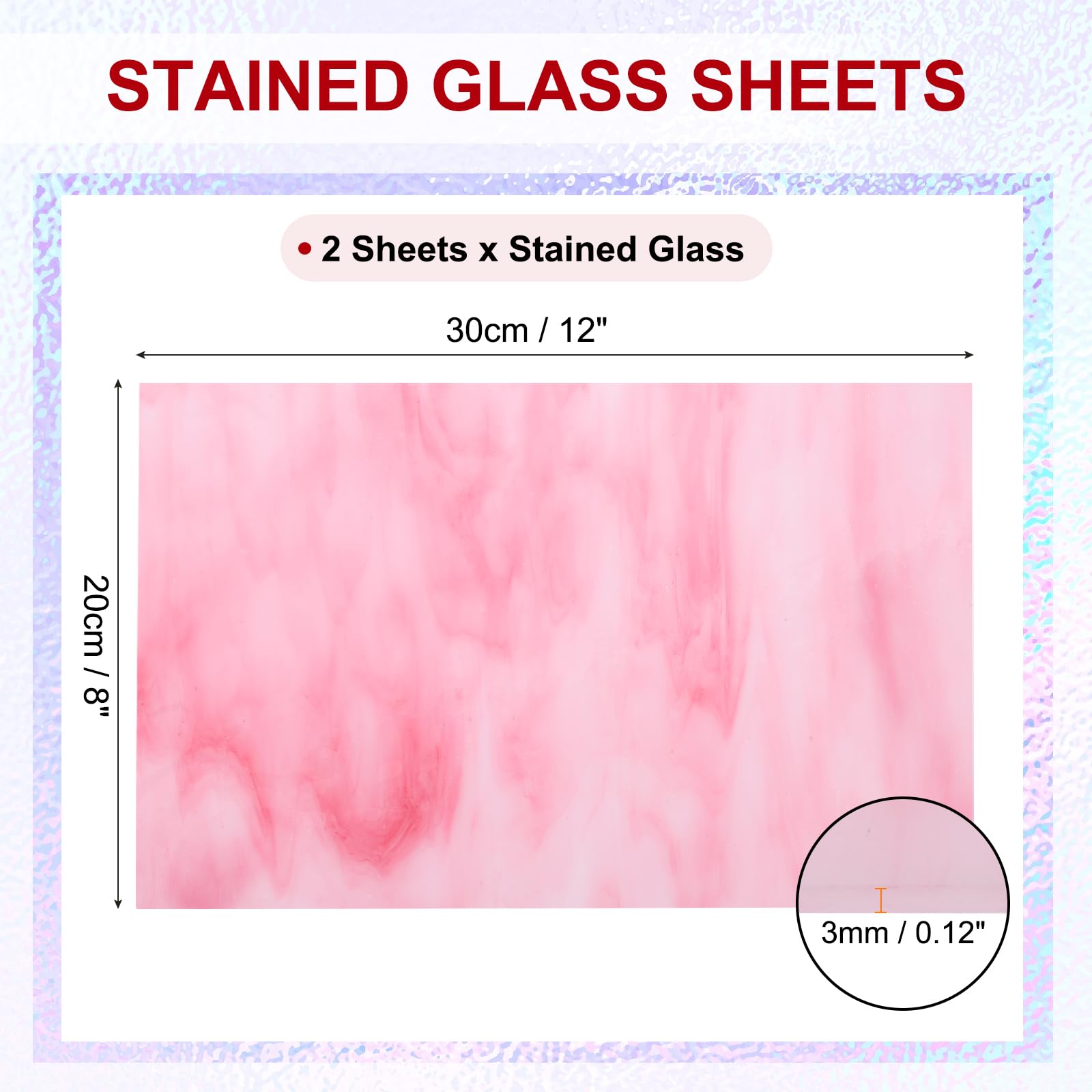 PATIKIL 8 x 12 Inch Transparent Stained Glass Sheets - Image 2