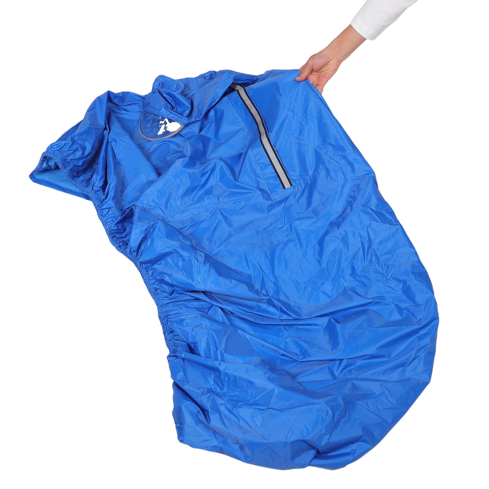 Elektrischer Rollstuhl Regenponcho PVC mit Kapuze, Blau