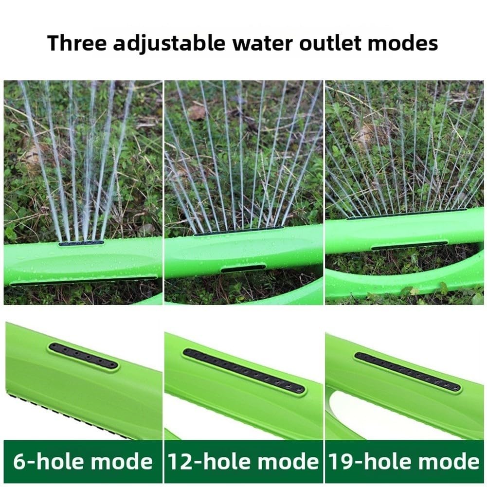 Irrigatore oscillante da giardino 3 in 1 con ugello a spruzzo regolabile, sistema di irrigazione idraulico per prato, ampia copertura fino a 270 m², struttura in ABS, verde
