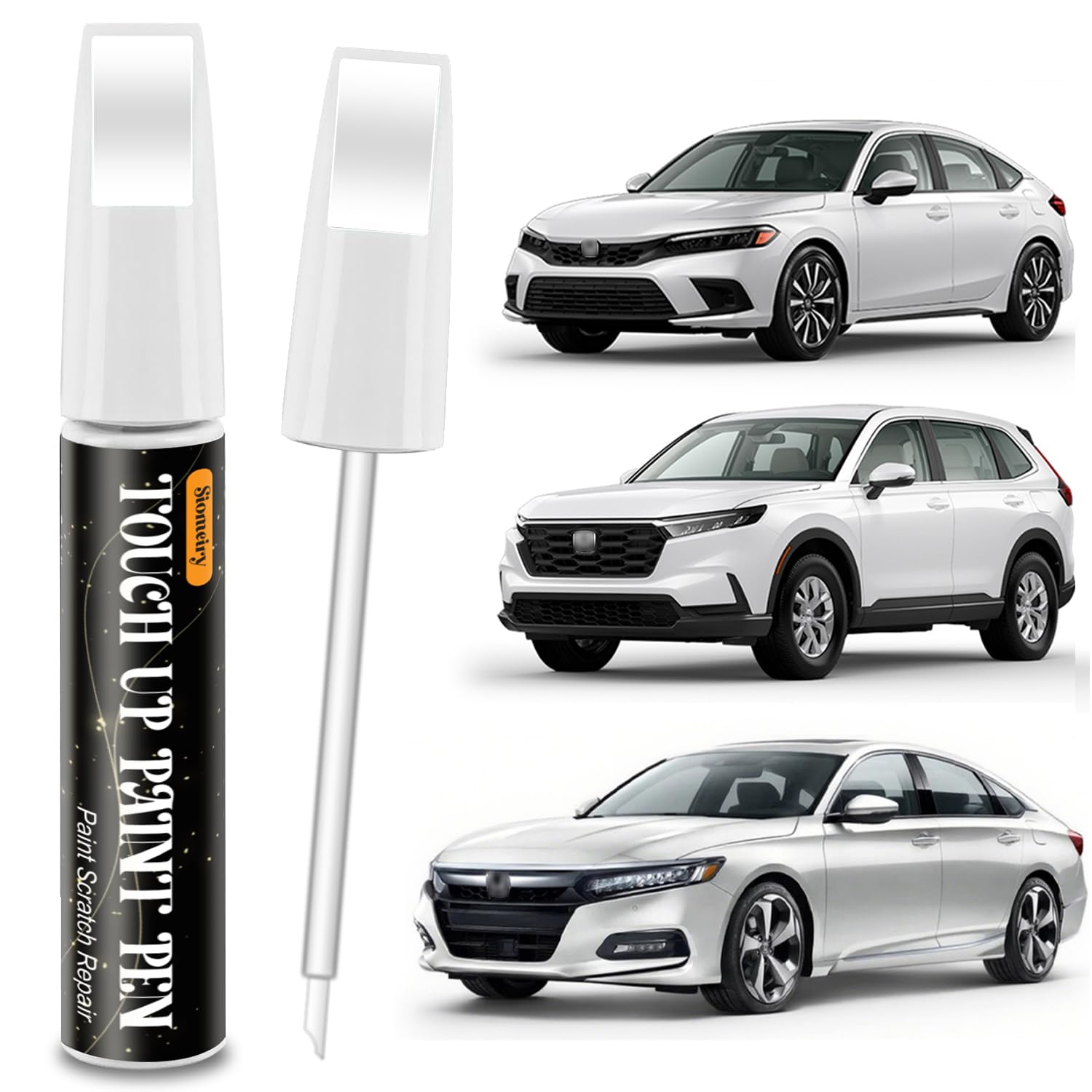 Platinum White Pearl NH-883P Compatible with Honda 2-in-1 Touch Up Paint Pen Ultimate Car Scratch Repair Kit，Quick Fix Rust-Resistant and Long-Lasting Paint Scratch Remover