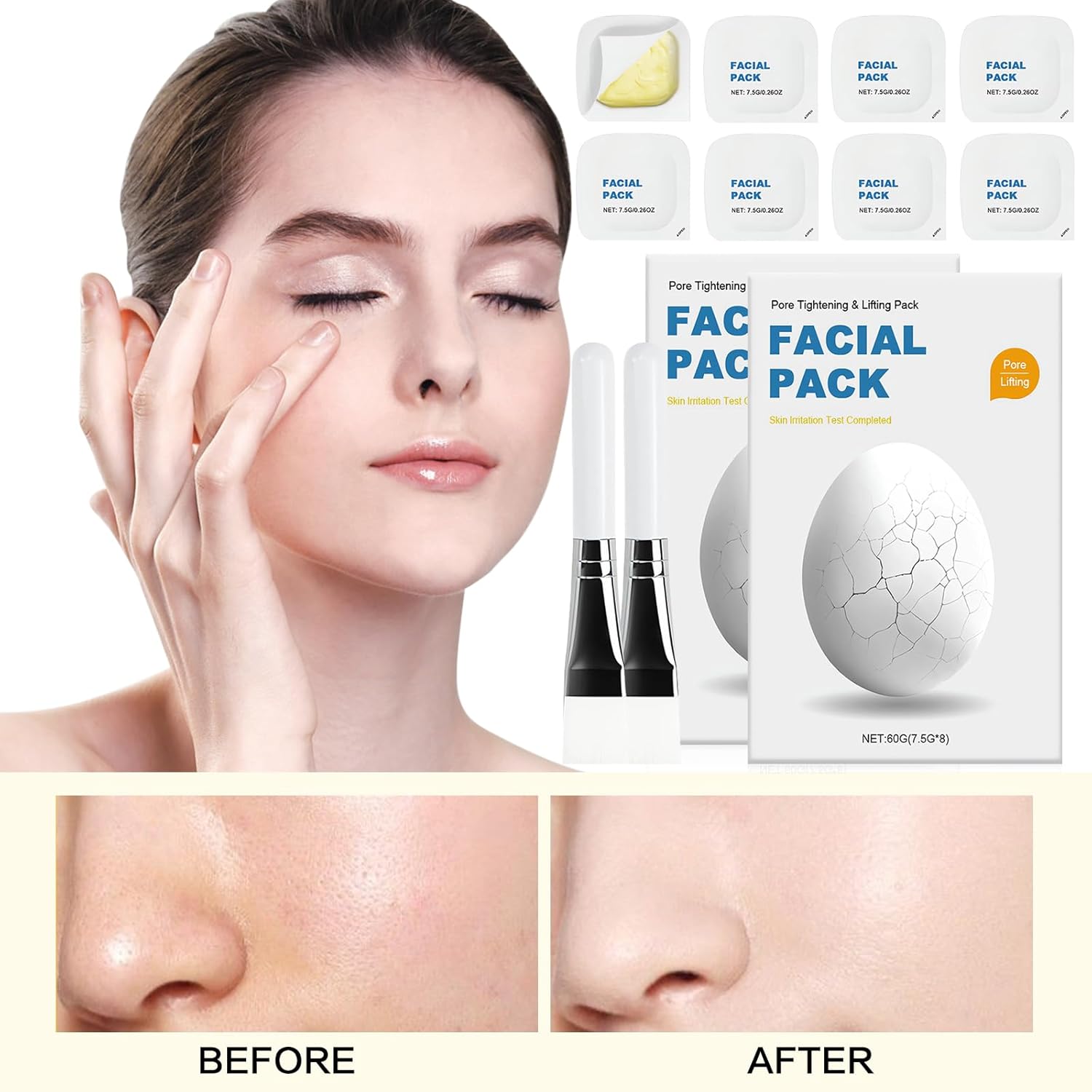 Zombie Facial Mask-New Zombie Mask Skin Care, Hydrating Skincare Face Mask For Smooth Skin Repair,Pore Tightening & Lifting,Firming Skin Wash Off Face Mask (2pcs) - Image 3