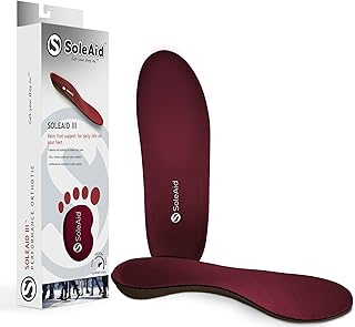 SoleAid III Performance Insoles - Stiff-Flex Arch Support - Comfort Orthotic Shoe Insert for Daily Life on Your feet (Men 11-11.5 / Women -)