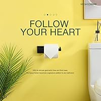 Vista 3 de KOKOSIRI Soporte de papel higiénico para baño, soporte para rollo de papel higiénico, soporte Mega Rollos, acero inoxidable negro mate B2005BK