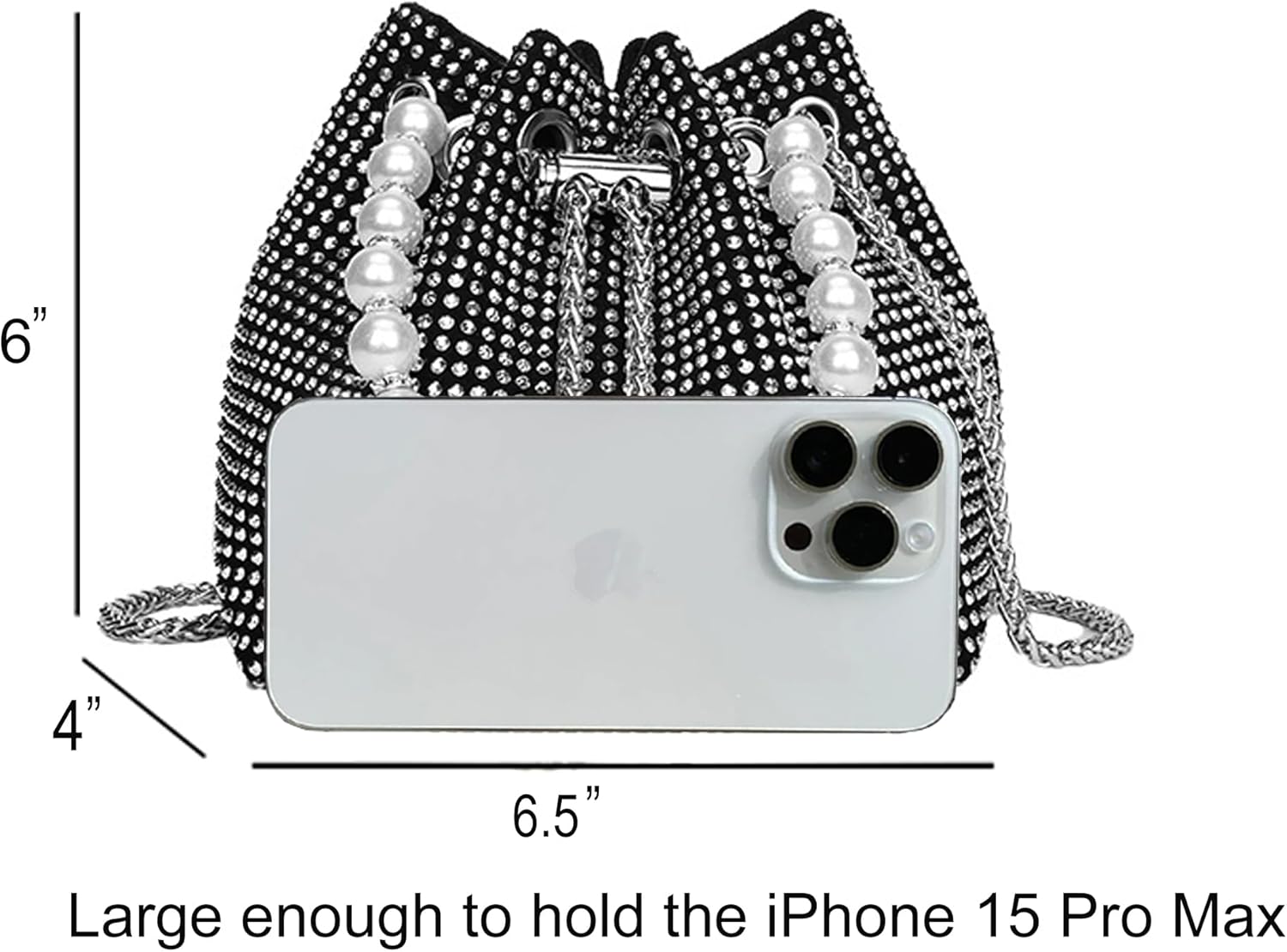 Crossbody Evening Bags for Women with Rhinestone - Sparkling Clutch Purses for Parties Proms Night Outs Formal Events - Image 4