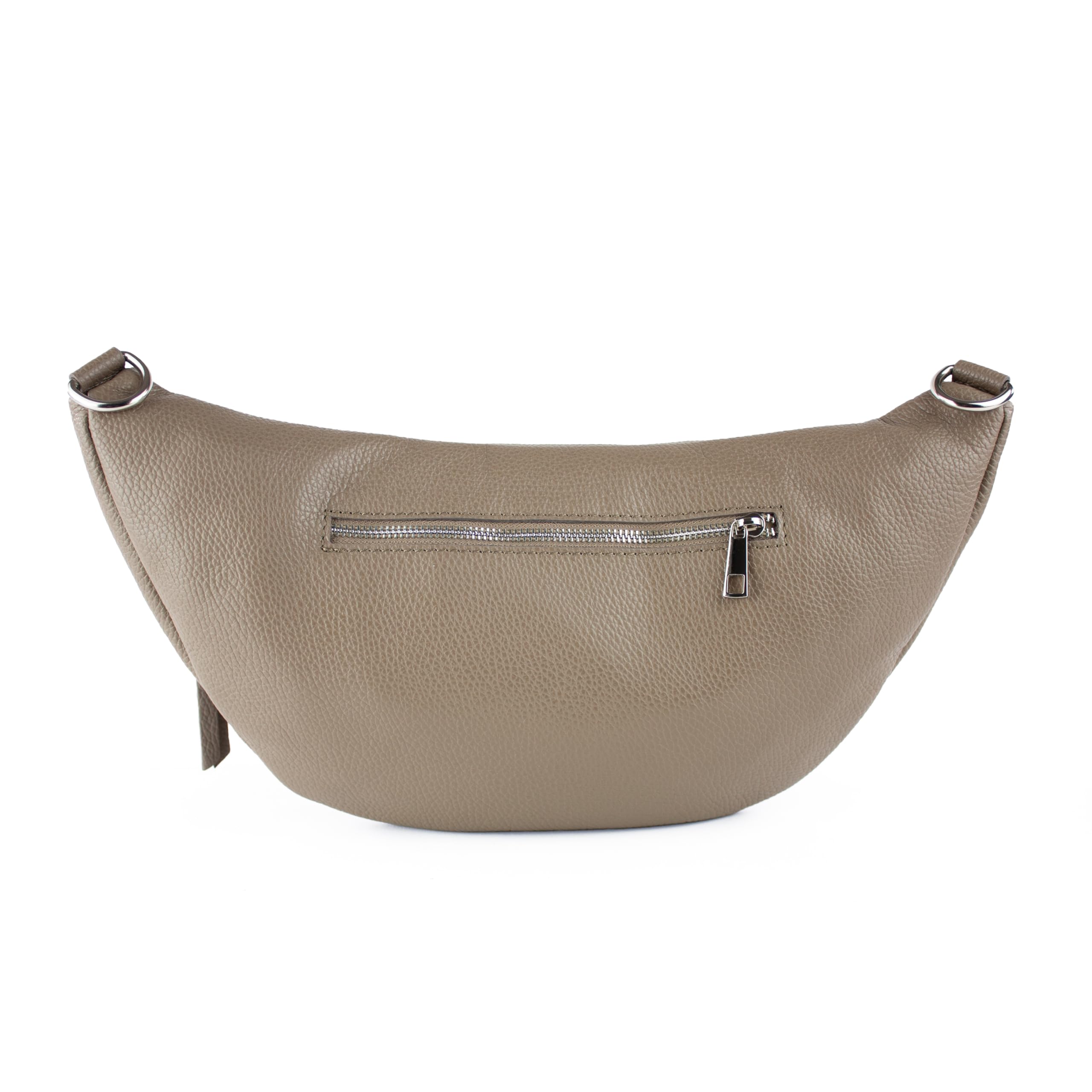 große Leder Bauchtasche für Damen mit Wechselgurt, Festival Tasche, Frauen Bauchtasche mit breitem Schultergurt, Kleine Umhängetasche, XL Crossbody Tasche, Geschenk für Damen (Taupe)