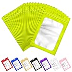 100 Pack Smell Proof Bags, Resealable Packaging Mylar Bags, Heat Seal Bag with Frosted Clear Window, Foil Pouch Smell Proof Zipper Bag for Food Storage (Green, 4.13 x 5.91 Inches)