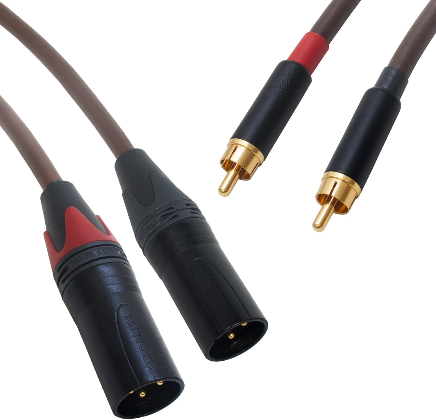 Belden 8402 Vintage Hifi Audiophile RCA Male XLR Interconnects Stereo Pair Leads (1.5m) Amazon