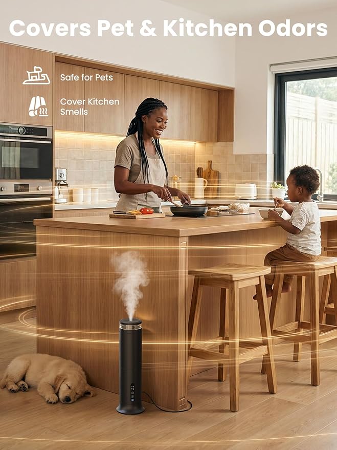 Difusor sin Agua XEITIN con 5 Aceites Esenciales, Control Remoto, 2000 Sq.ft miniatura 5