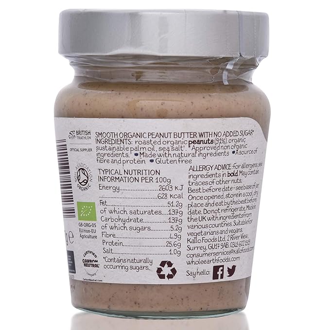 WHOLE EARTH Mantequilla de Maní Orgánica Suave 227 g miniatura 2