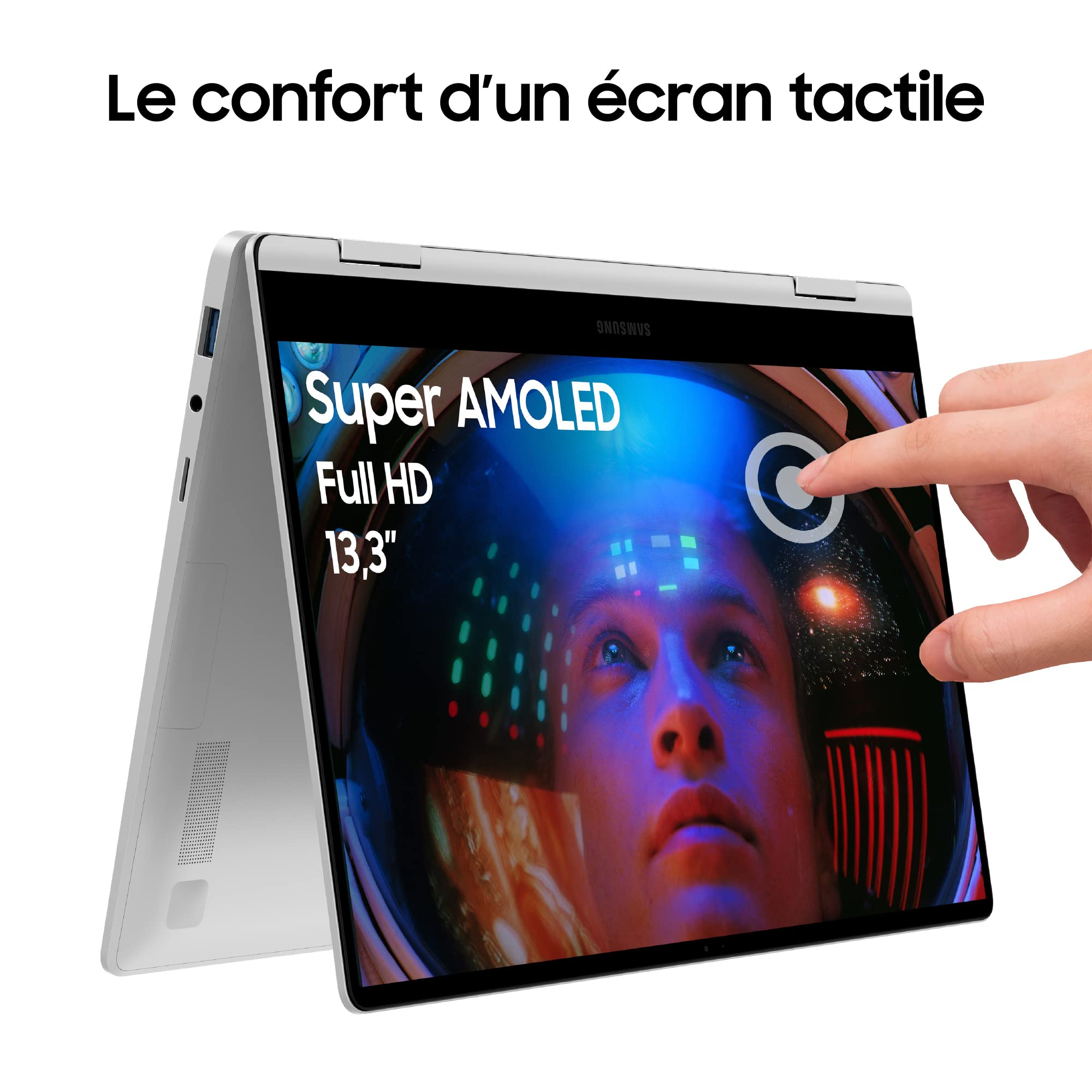 PC Portable convertible Samsung -Galaxy Book 3 360 -13,3 Super AMOLED - Core i5-1340P -RAM 8Go -256Go SSD -Iris Xe -Win 11 -S Pe