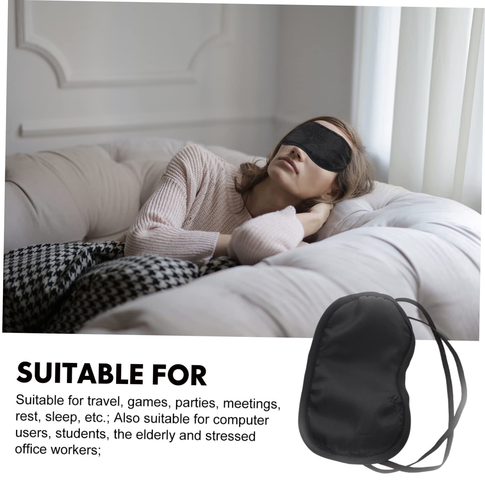 FRCOLOR 4 Sätze Schlafmaske Augenpflaster Schlaf Masken Blackout Heiße Augenmaske Für Trockene Augen Schlafende Augenmaske Lichtdichte Augenabdeckung Schwamm 20 Stück * 4