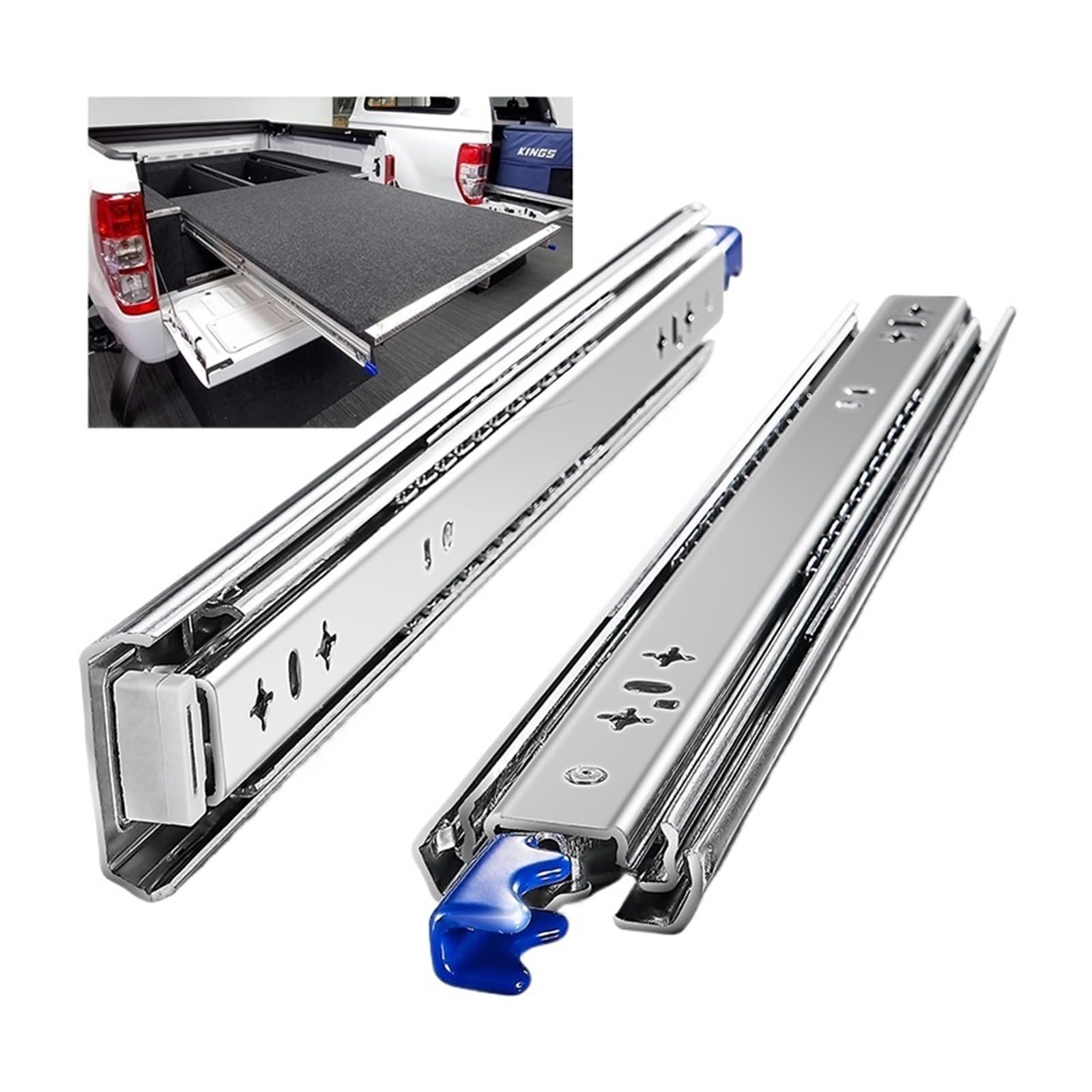 Guide for cassetti industriali Guide di bloccaggio ad estensione totale da 53 mm - Capacità di carico di 120 kg for mobili e camper 1 pezzo(40 inch)