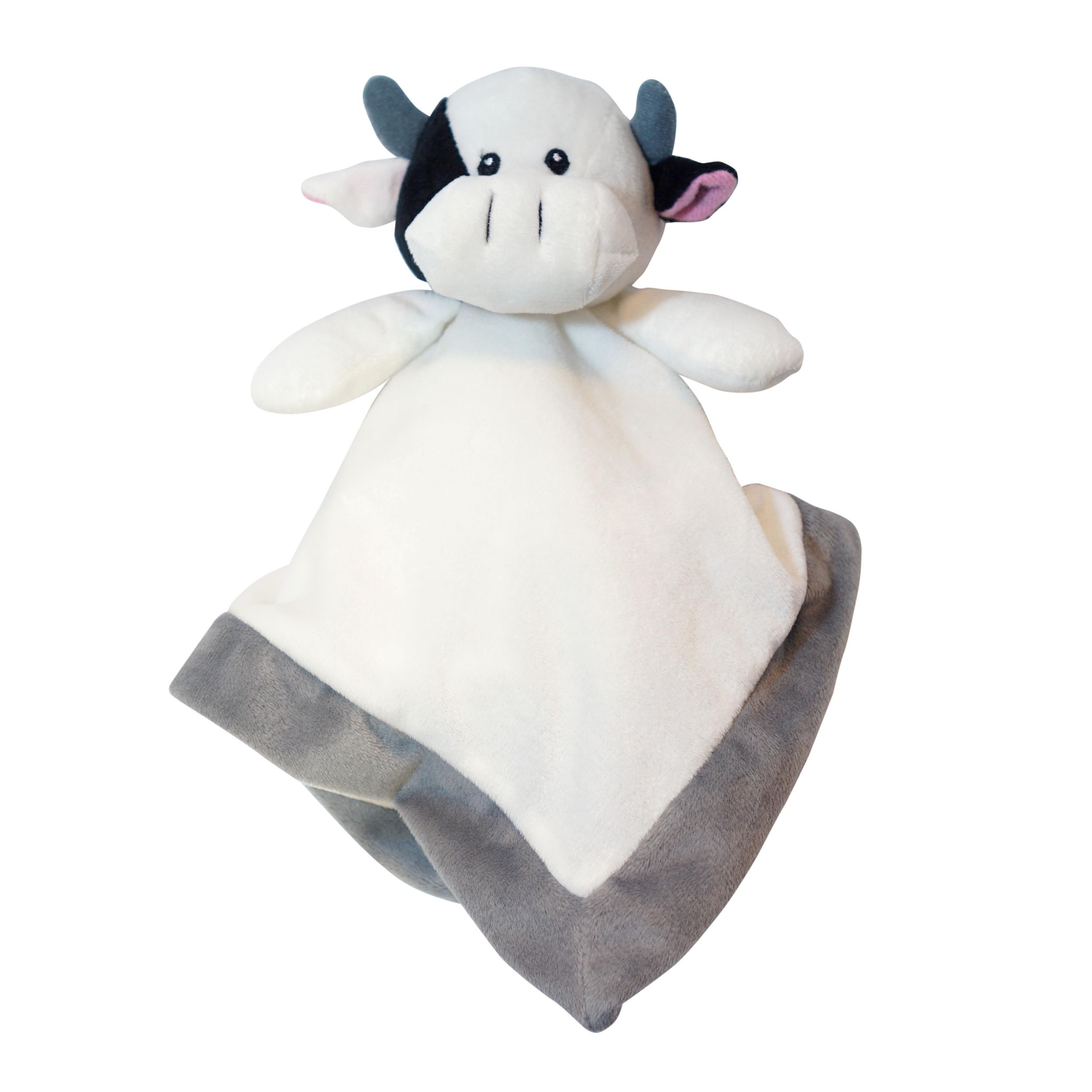 Baberoo Cow Security Blanket: Soft, Gender Neutral Baby Loveys for Boys and Girls, Snuggle Toy Stuffed Animal, 12 Inch