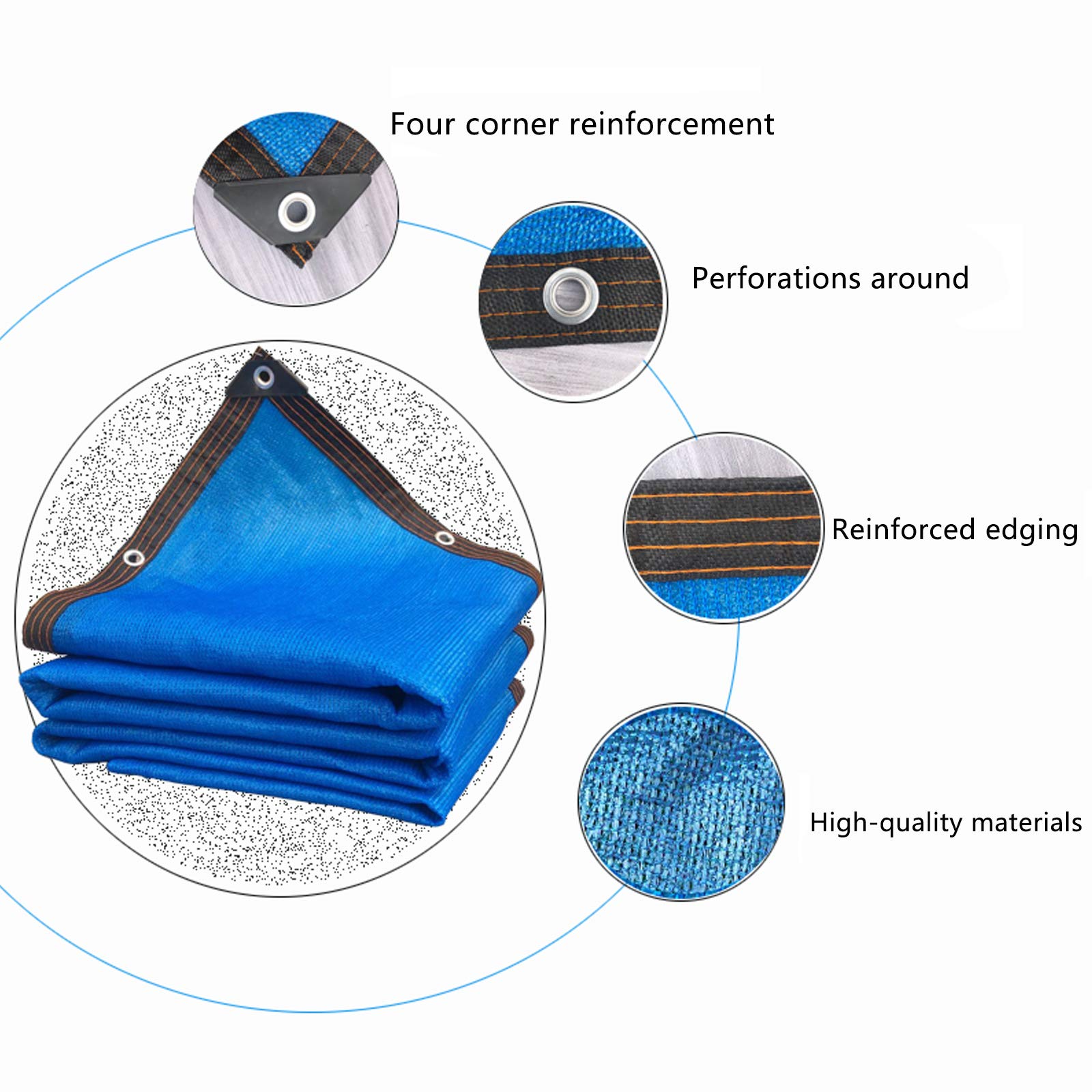Tessuto traspirante eProtect personalizzabile da 6 x 8 m, include 8 picchetti per uso esterno, perfetto per eventi, terrazze, giardini e piscine, durevole e resistente alle intemperie