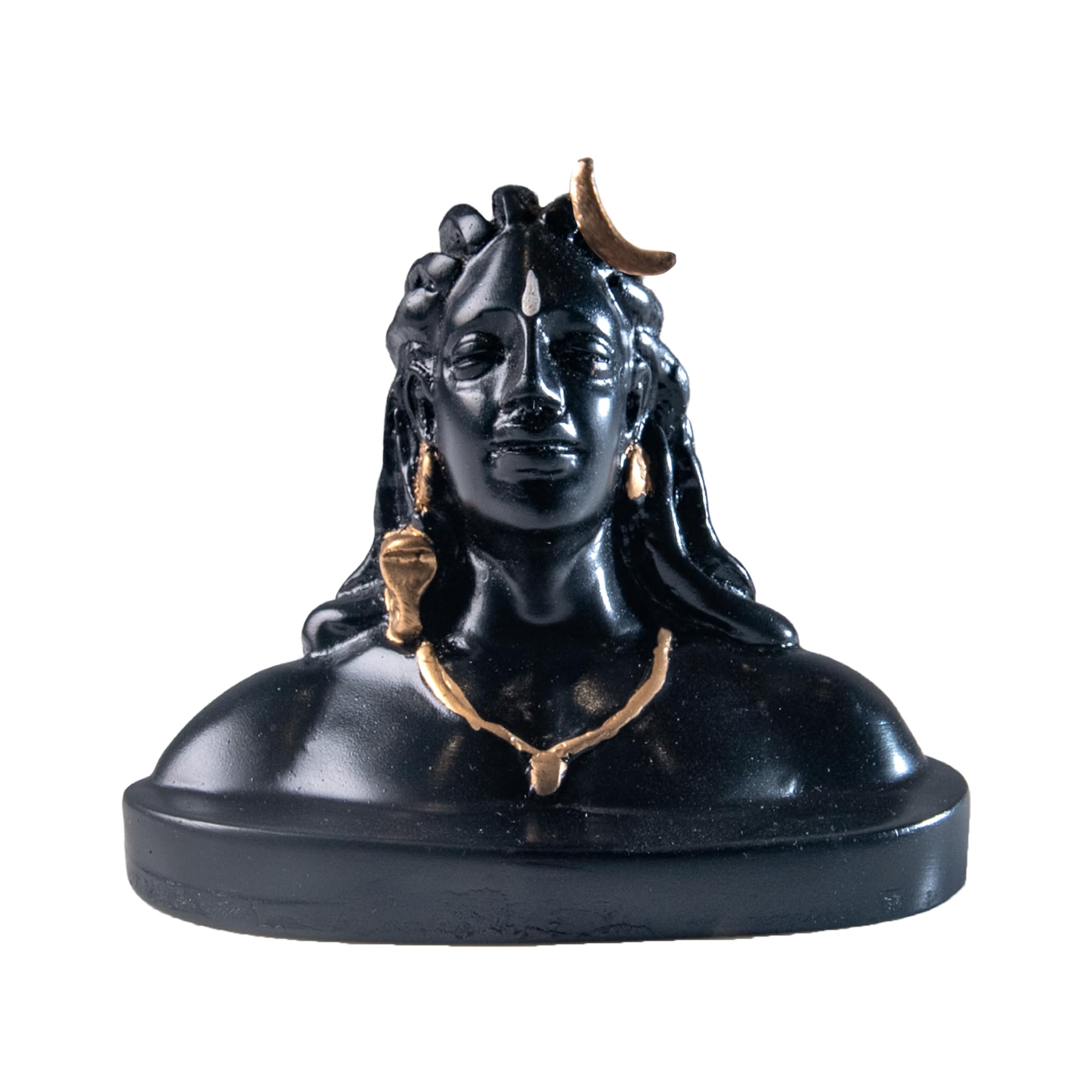 Wonder Care Adiyogi Lord Shiva Statue - 4" Meditating Shiva for Home Decor, Car Dashboard - Black โ image 1