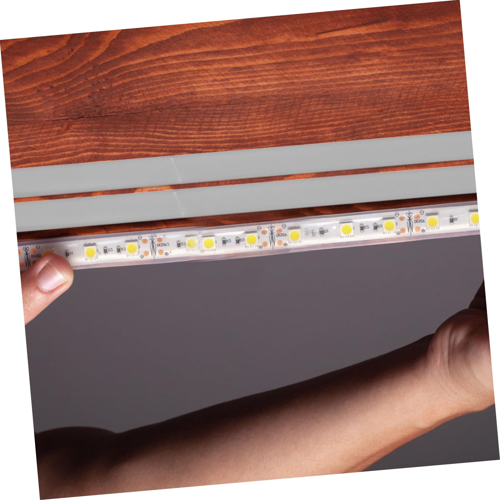 CHILDWEET 4 Sets LED Diffuser Strip LED Channel for LED Strip Lights LED Strip Light Diffuser LED Light Diffuser LED Light Cover LED Channel Diffuser LED Strip Channel Aluminum Alloy Silver