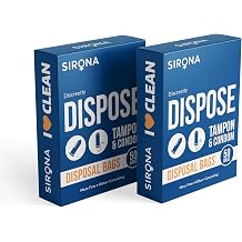 Sirona Condom and Tampon Disposal Bags - 50 Bags | for Discreet Disposal of Tampons and Condoms | Bathroom Trash Bag Pack of 2
